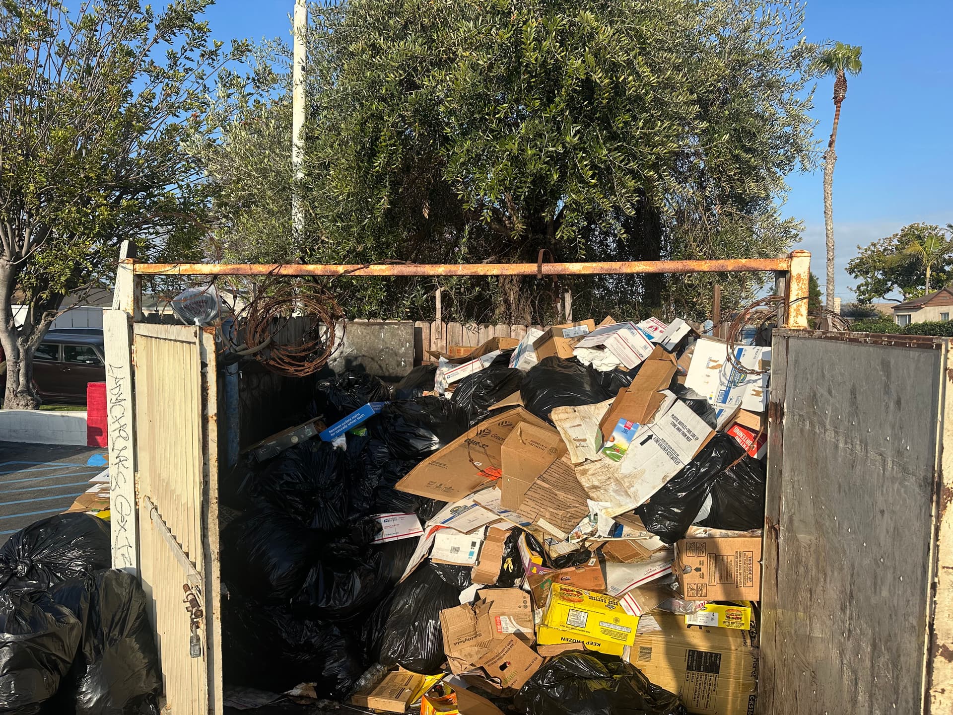 Overflowing Dumpster Area Cleaned Out in Gardena CA image