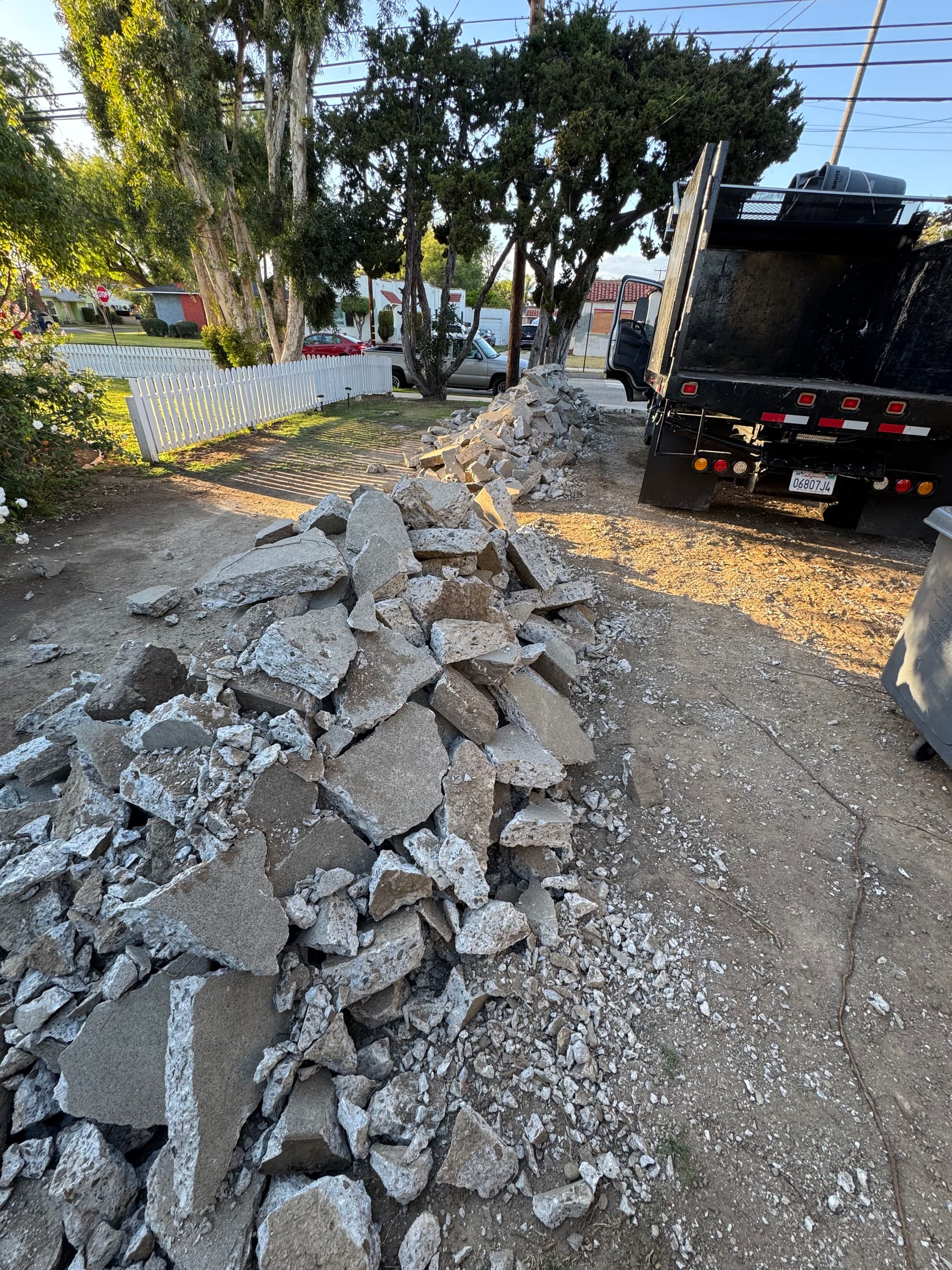 13 Tons of Broken Concrete Hauled Out Same Day in Santa Ana image